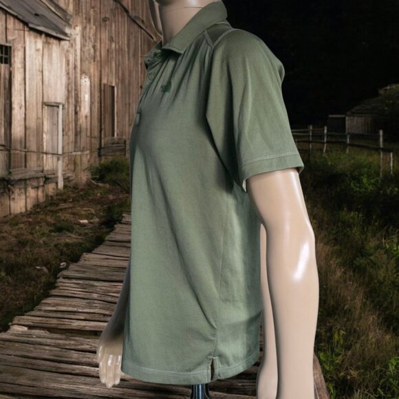 THE NORTH FACE ( SM ) Short Sleeve Crag Polo Shirt Mens Olive Green - Picture 2 of 6